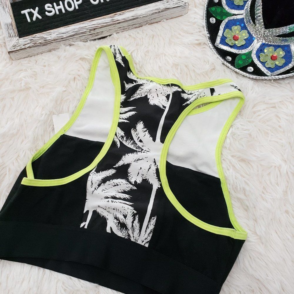 Victoria's Secret PINK Racerback Palms Bralette Sport Bra NWT